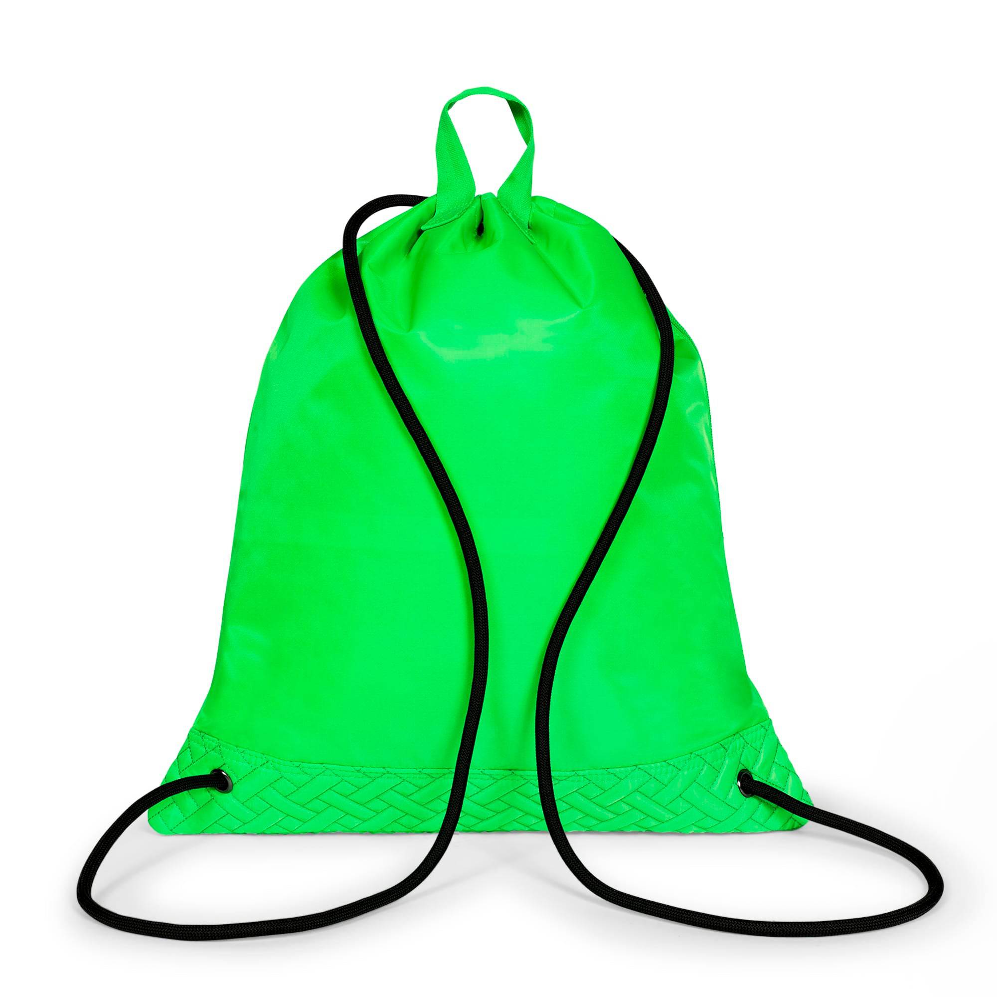 Jumping Jack Drawstring Backpack - LIME GREEN - JumpingJack_LimeGreen_04